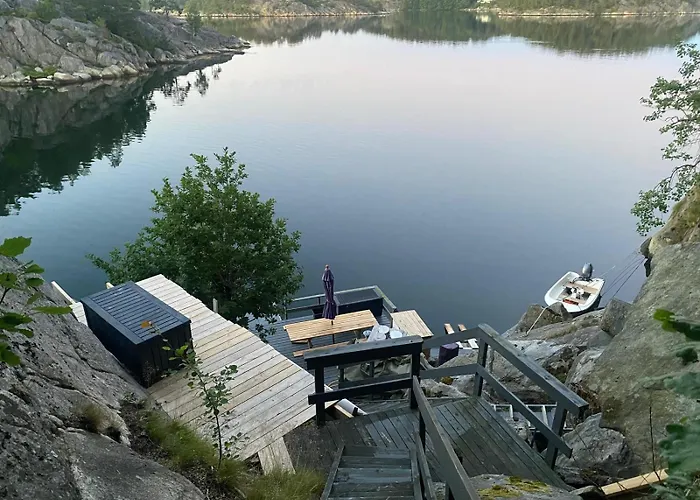 Prázdninový dům Cottage, Boat, Spa, Private Dock, Lillesand